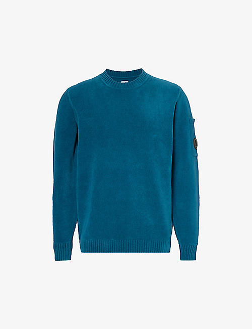 CP COMPANY: Lens-detail relaxed-fit cotton-knit jumper