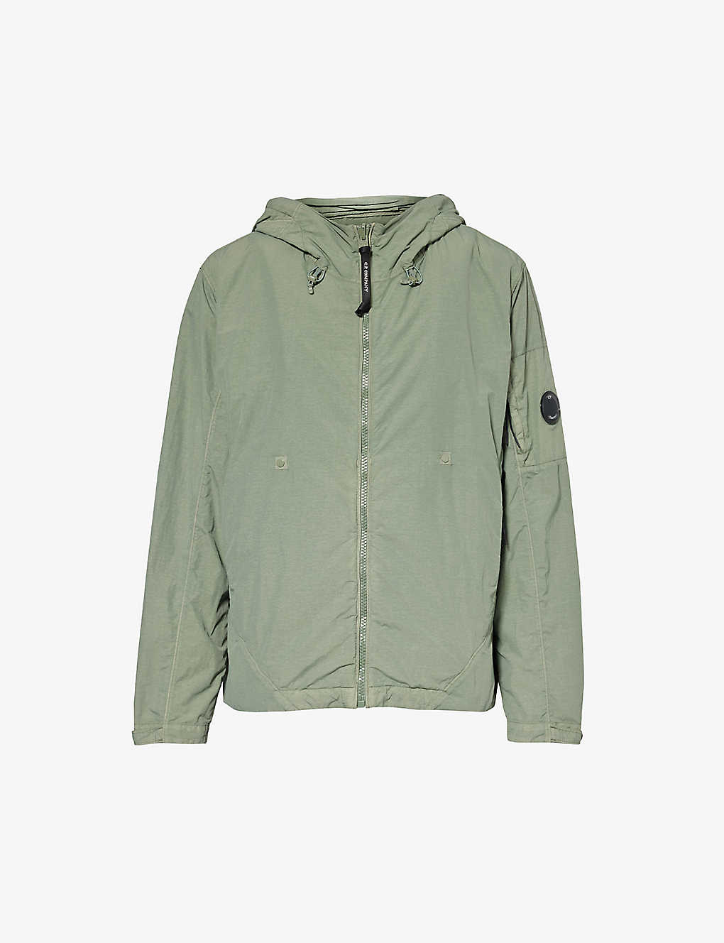 Shop C.p. Company Cp Company Men's Agave Green Flatt Nylon Reversible Hooded Shell Jacket