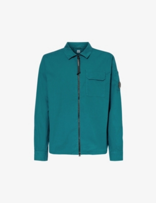 CP COMPANY: Gabardine zip-up cotton shirt