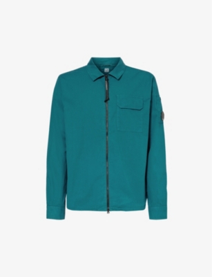 C.p. Company C. P. Company Man Shirt Deep Teal Size L Cotton In Blue