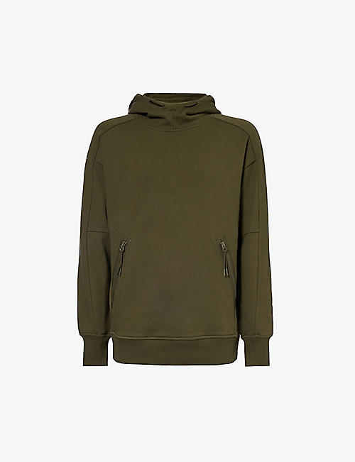CP COMPANY: Goggle funnel-neck cotton-jersey hoody