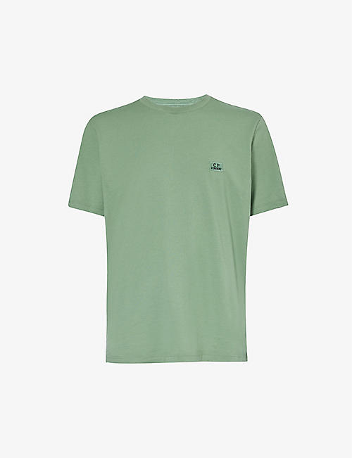 CP COMPANY: Short-sleeved logo-embroidered cotton-jersey T-shirt
