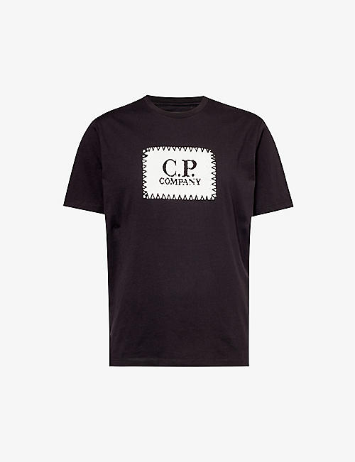 CP COMPANY: Logo-print crewneck cotton-jersey T-shirt