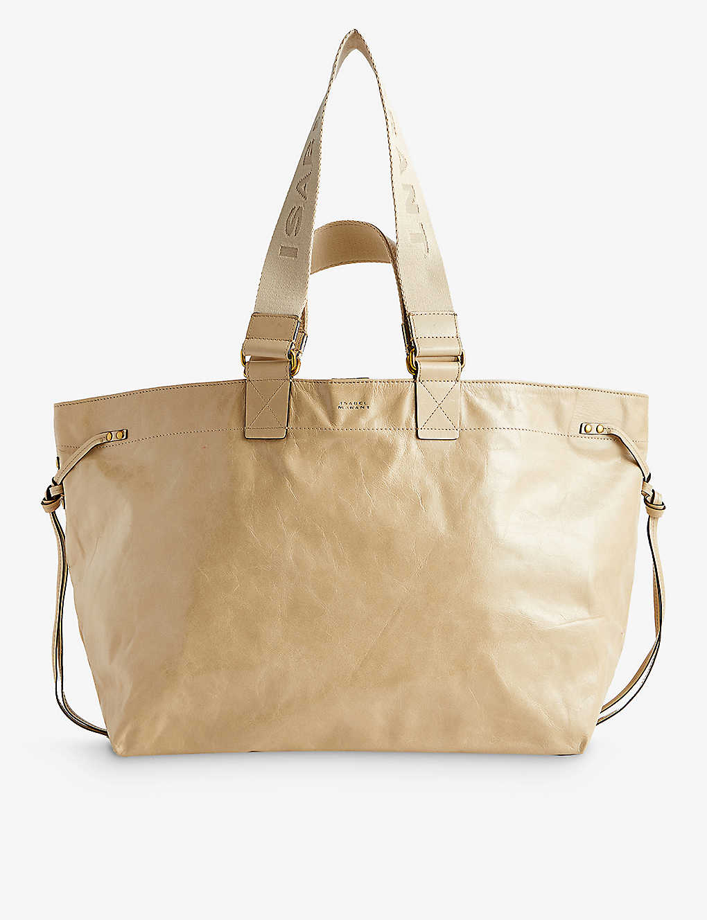 Isabel Marant Womens Sand Wardy Leather Tote Bag