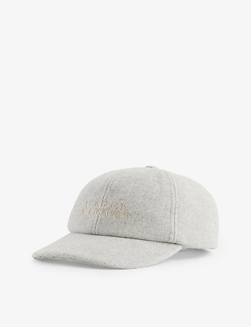 ISABEL MARANT: Tyron brand-embroidered wool-blend cap
