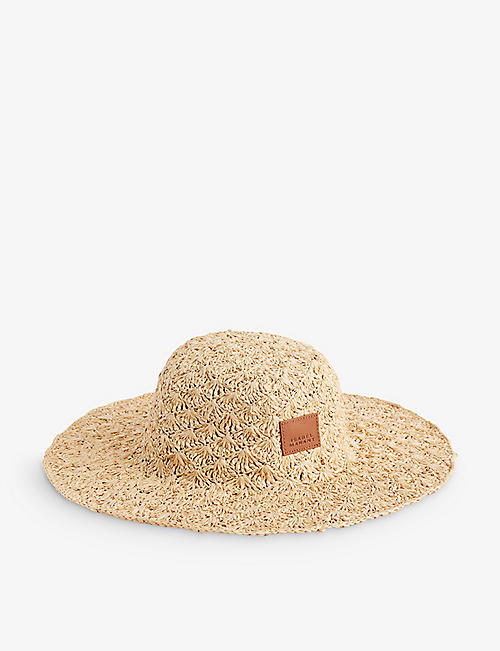 ISABEL MARANT: Tulum logo-patch raffia hat