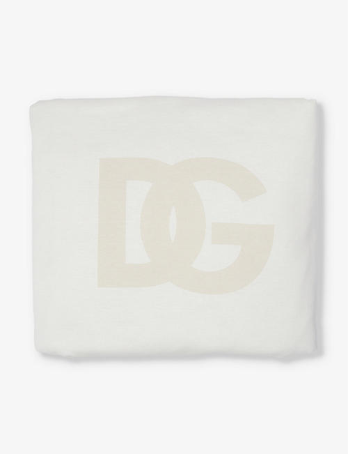 DOLCE & GABBANA: Bandana monogram cotton blanket