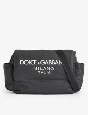 DOLCE & GABBANA: Brand-print slip-pocket shell changing bag