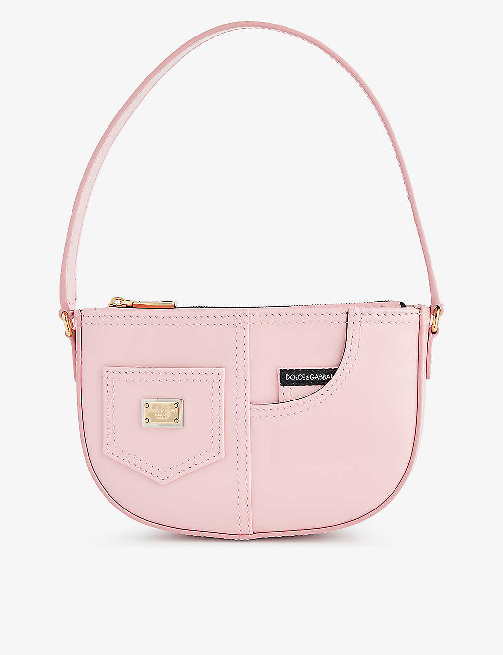 Dolce & Gabbana Kids' Branded Leather Shoulder Bag In Pink 1