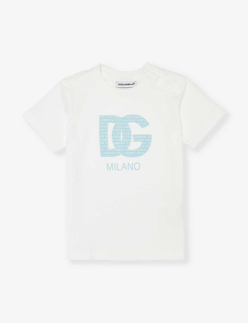 Dolce & Gabbana Babies' Brand-print Short-sleeve Cotton-jersey T-shirt 6-30 Months In Combined Colour