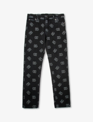Dolce & Gabbana Kids' Branded Straight-leg Stretch-denim Jeans 10-12 Years In Combined Colour