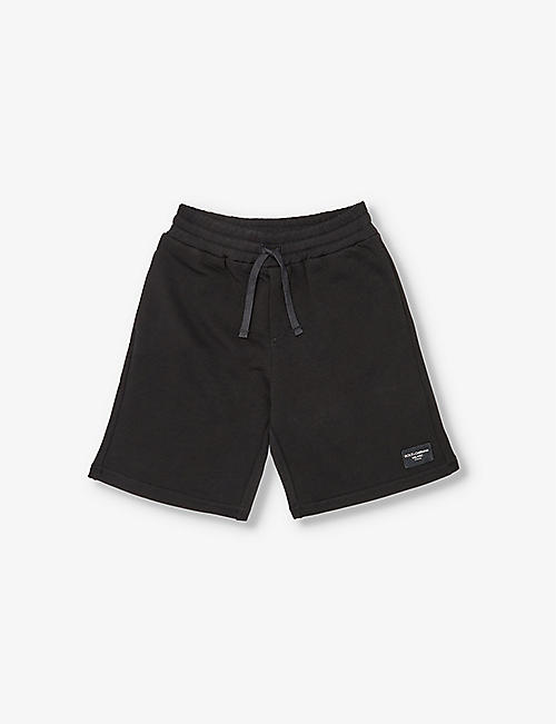 DOLCE & GABBANA: Brand-patch elasticated-waist cotton-jersey shorts 4-12 years