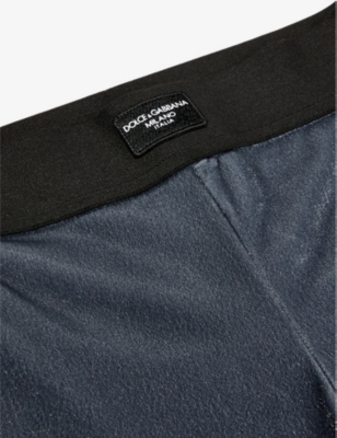 Shop Dolce & Gabbana Girls Dark Lead Grey Kids Brand-patch Flared-leg Stretch-woven Trousers 6-12 Years