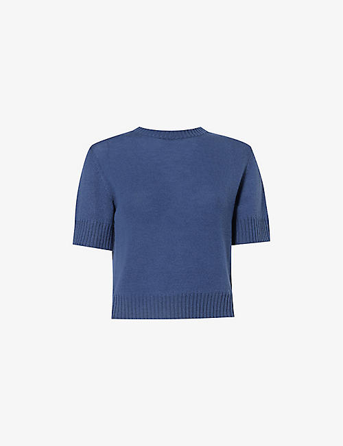 JIL SANDER: Slim-fit brushed-texture knitted top