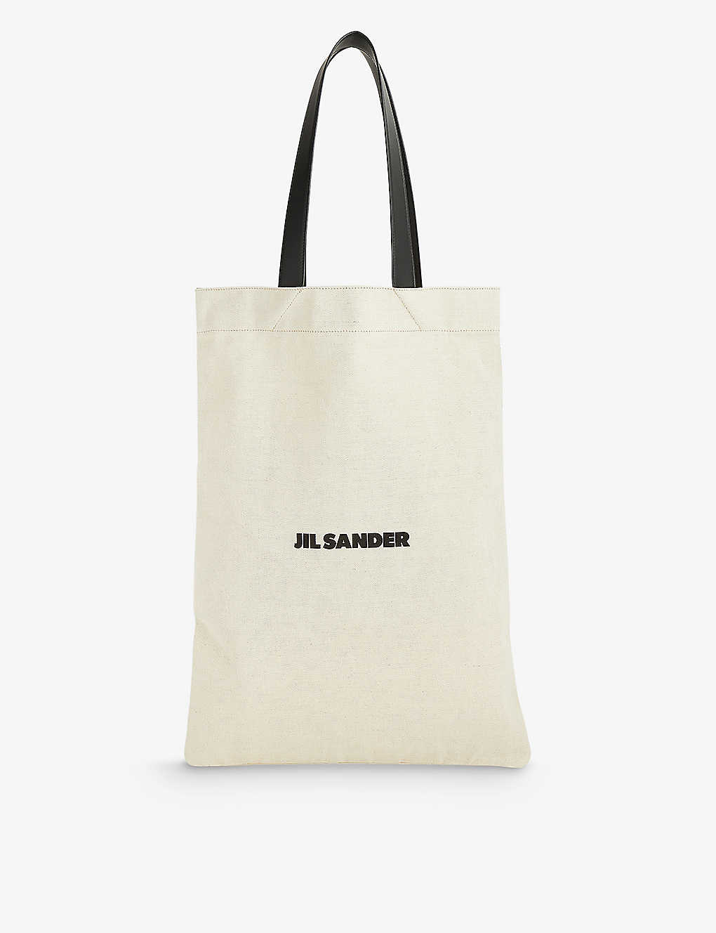 Jil Sander Womens Natural Book Grande Logo-print Cotton And Linen Tote Bag