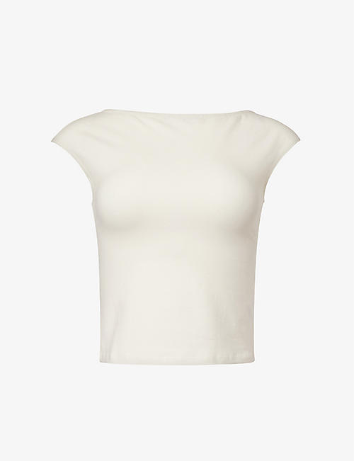 REFORMATION: Darra open-back stretch-organic cotton top