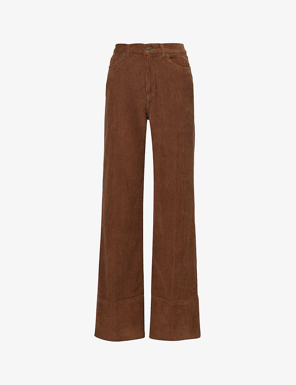 Reformation Womens Woodland Penney High-rise Flared-cuff Organic-cotton Trousers