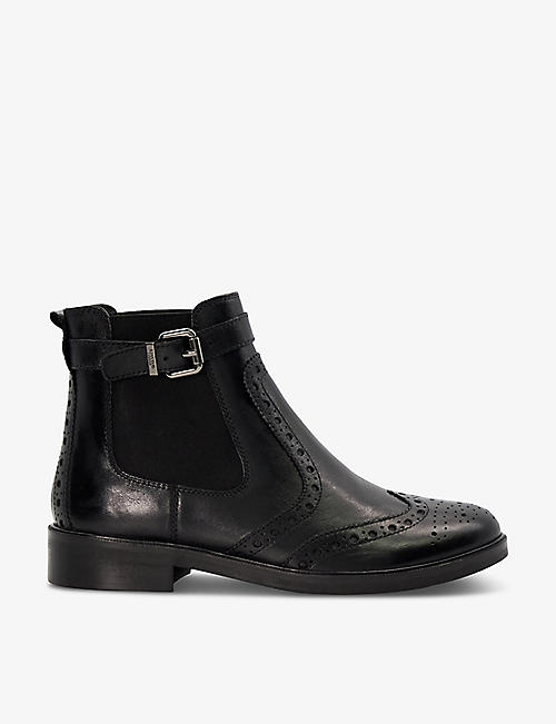 DUNE: Question brogue-design leather Chelsea boots
