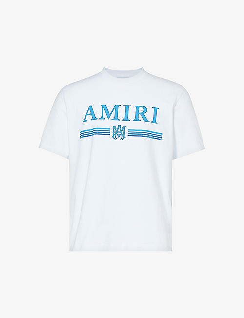AMIRI: Bar graphic-print cotton-jersey T-shirt