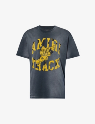AMIRI: Track branded-print cotton-jersey T-shirt