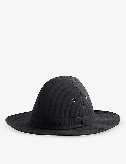 SACAI: Brand-patch quilted woven safari hat