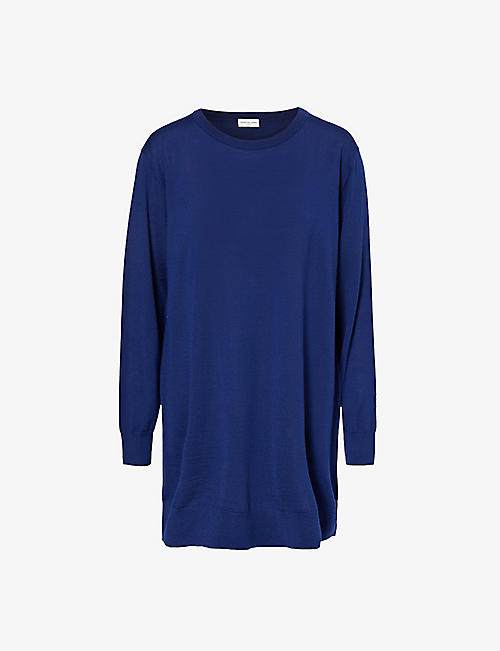 DRIES VAN NOTEN: Brushed-texture relaxed-fit wool jumper