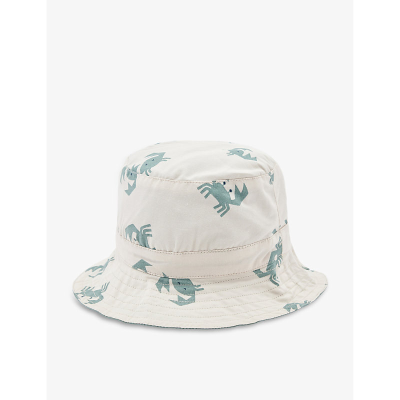 Liewood Kids' Sander Crab-print Organic-cotton Bucket Hat 3 Months - 4 Years In Sandy / Pepppermint