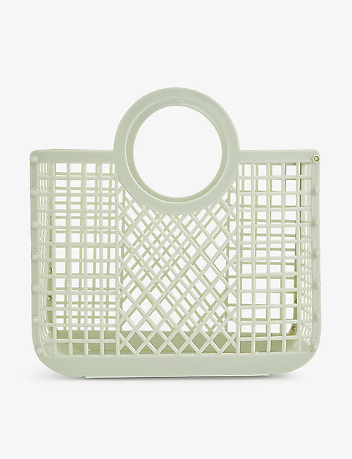 LIEWOOD: Samantha double-handle recycled polyethylene-bend basket bag
