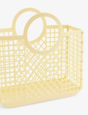 Shop Liewood Samantha Double-handle Recycled Polyethylene-bend Basket Bag Lemonade