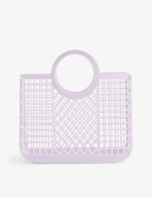 LIEWOOD: Samantha double-handle recycled polyethylene-bend basket bag