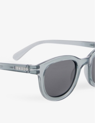 Shop Liewood Whale Blue Ruben Square-frame Recycled-polycarbonate Sunglasses
