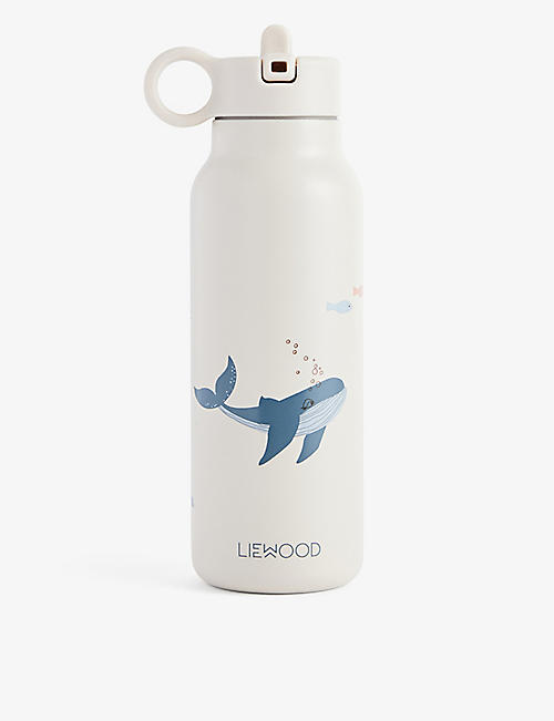 LIEWOOD: Whale-print stainless-steel bottle