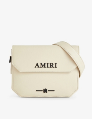 AMIRI: Logo-embellished leather cross-body bag