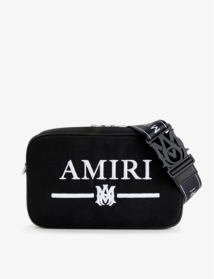 AMIRI: Branded detachable-strap canvas cross-body bag