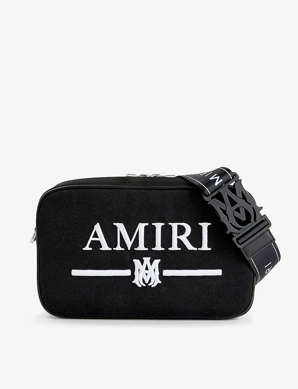 Amiri Black Branded Detachable-strap Canvas Cross-body Bag