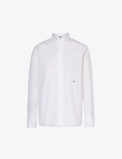 HOMMEGIRLS: Logo-embroidered relaxed-fit cotton-poplin shirt