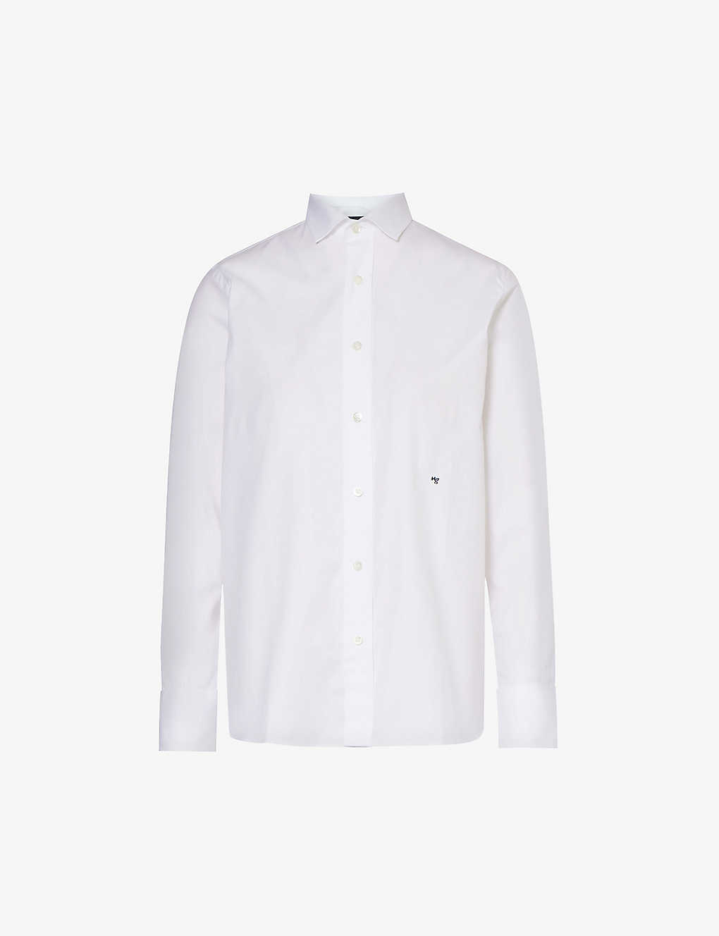 Hommegirls Logo-embroidered Relaxed-fit Cotton-poplin Shirt In White