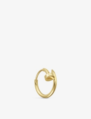 Cartier Womens Yellow Gold Juste Un Clou 18ct Yellow-gold Single Hoop Earring