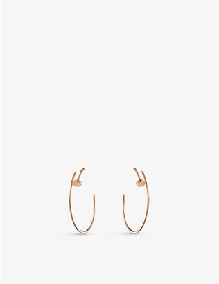 CARTIER: Juste un Clou 18ct rose-gold single hoop earrings
