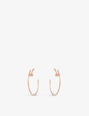 Cartier Womens Rose Gold Juste Un Clou 18ct Rose-gold And Diamond Earrings