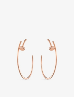 CARTIER: Juste un Clou 18ct rose-gold and diamond earrings
