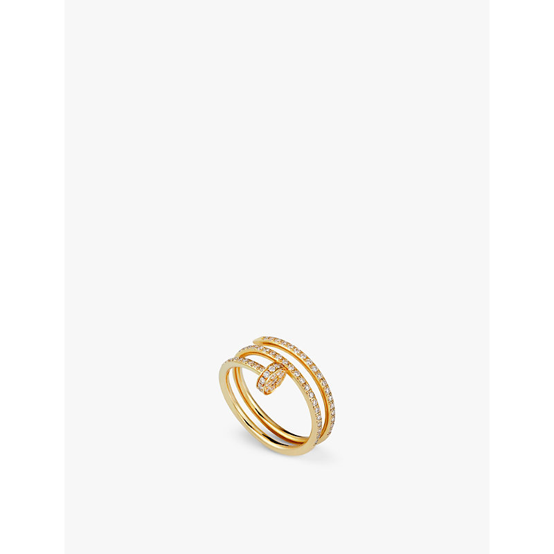 Cartier Womens Yellow Gold Juste Un Clou 18ct Yellow-gold And 0.59ct Brilliant-cut Diamond Ring