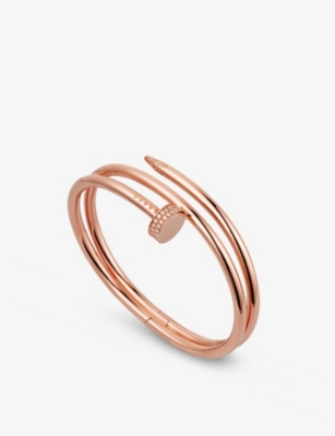 CARTIER: Juste un Clou 18ct rose gold and 0.51ct brilliant-cut diamond bracelet