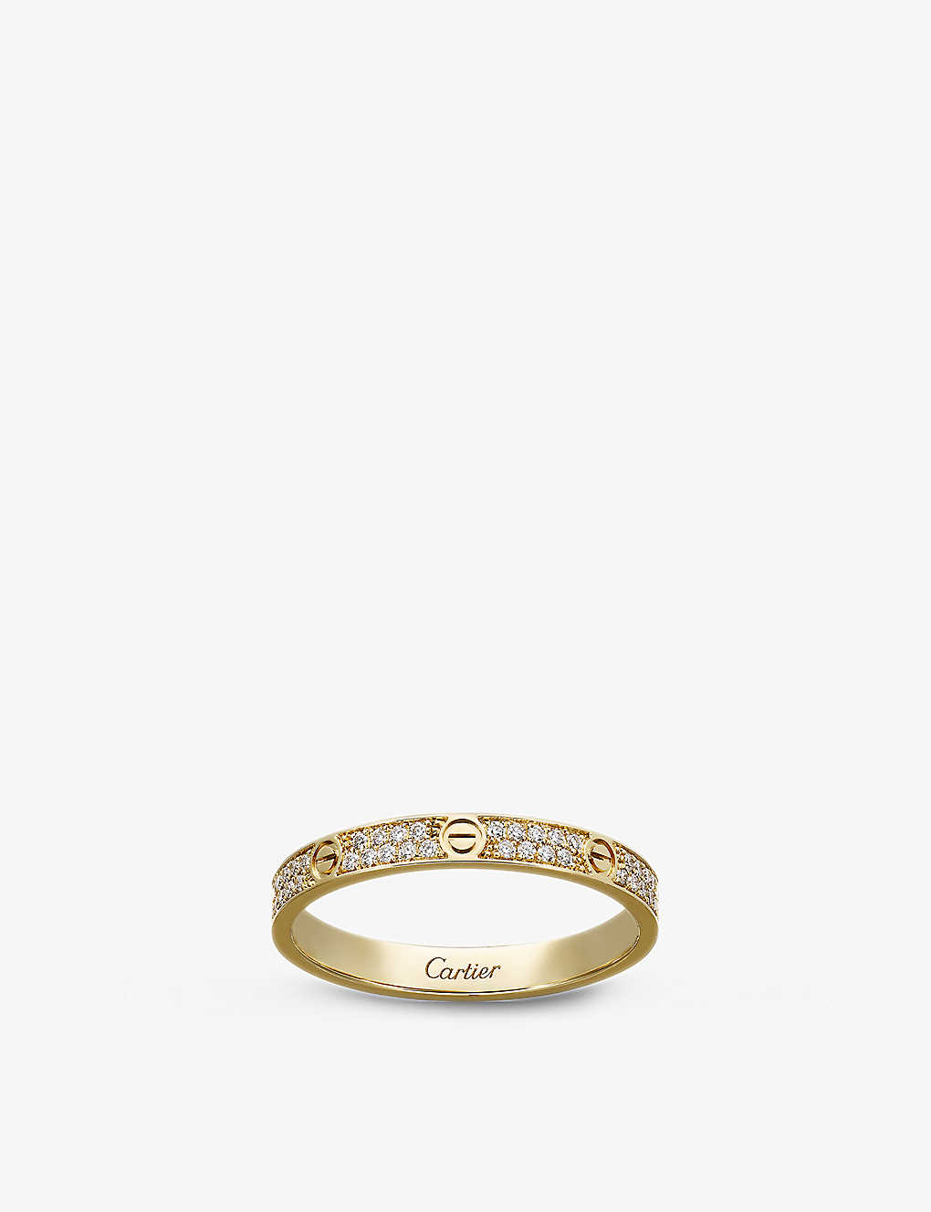 Cartier Womens Yellow Gold Love 18ct Yellow-gold And 0.19ct Brilliant-cut Diamond Ring