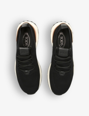 Tod's Calzino Running Black Sneakers In Black