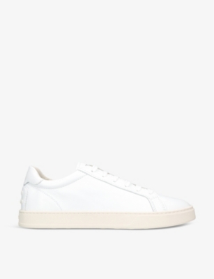 TODS: Allacciata Cassetta leather low-top trainers