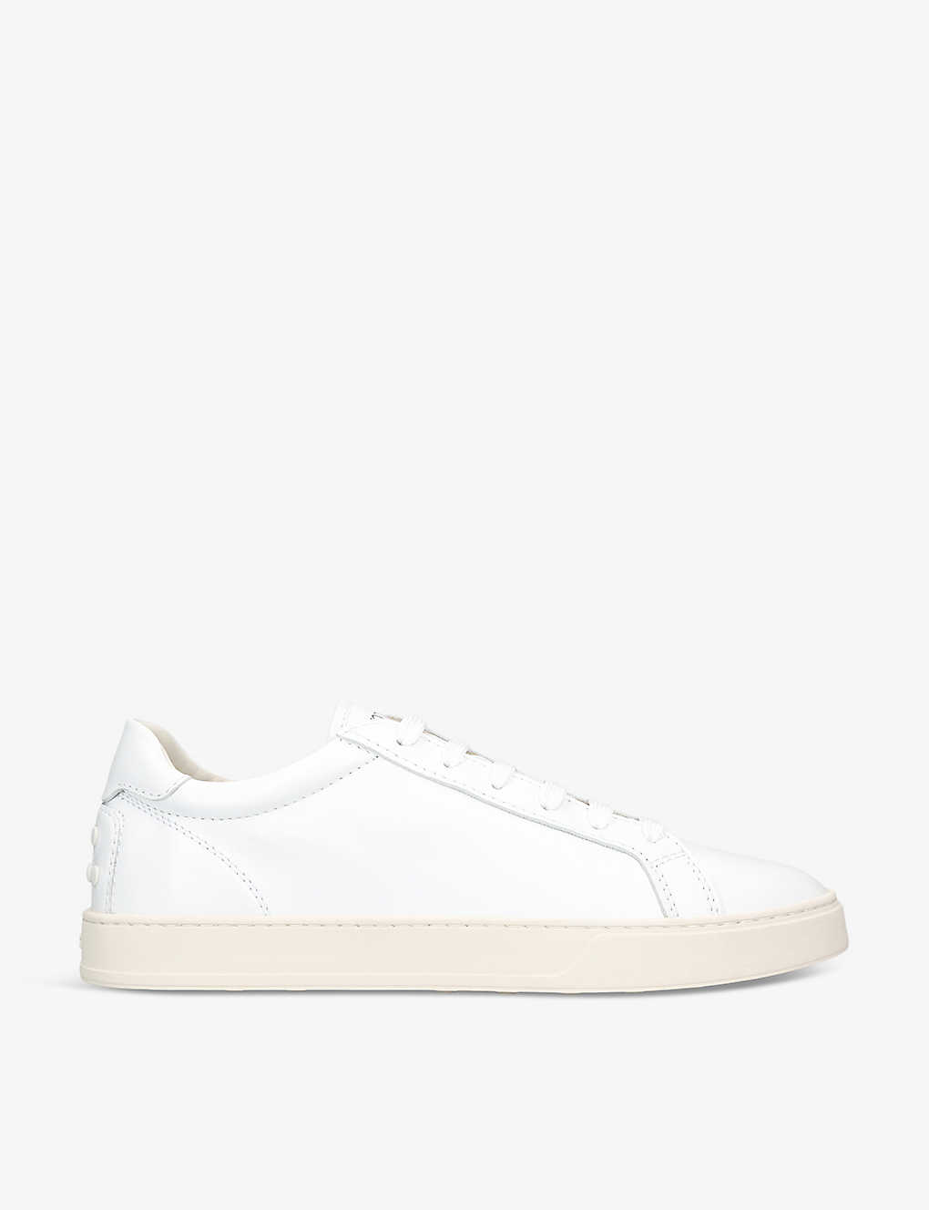 Shop Tod's Tods Men's White Allacciata Cassetta Leather Low-top Trainers