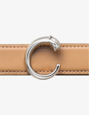 CARTIER: Panthère logo-buckle leather belt