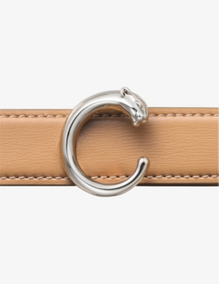 CARTIER: Panthère logo-buckle leather belt