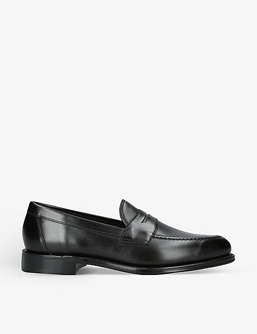 LOAKE: Hornbeam strap leather loafers